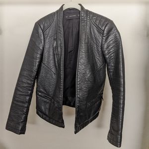Black Faux Leather Moto Jacket